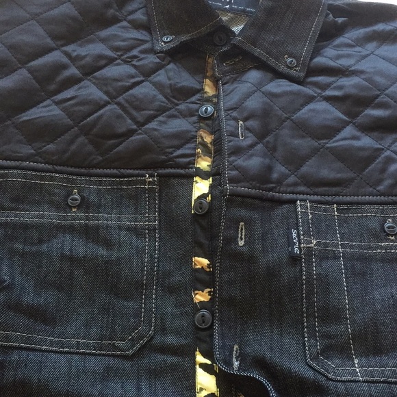Staple Pigeon Patch Denim Overshirt size M - Picture 3 of 7